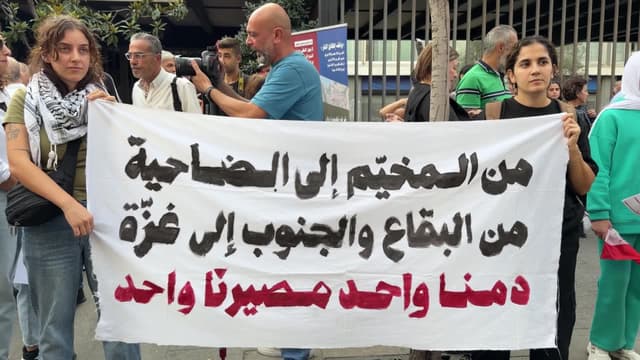 Beyrut'ta İsrail'in İhlallerini ve Tutuklulukları Protesto Eylemleri